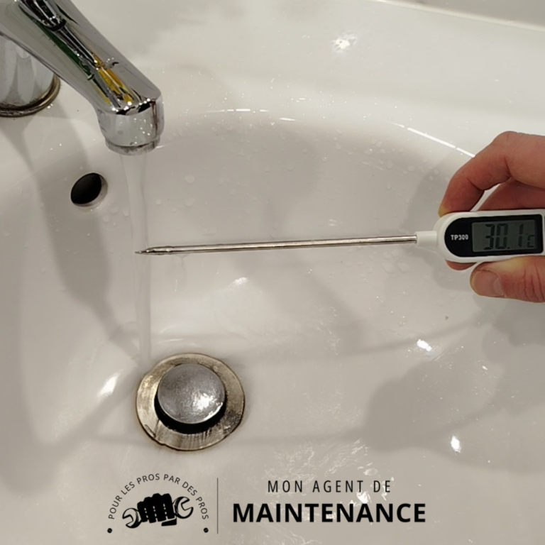 Contrôle de la température de l’eau chaude sanitaire à un point de puisage dans un ERP