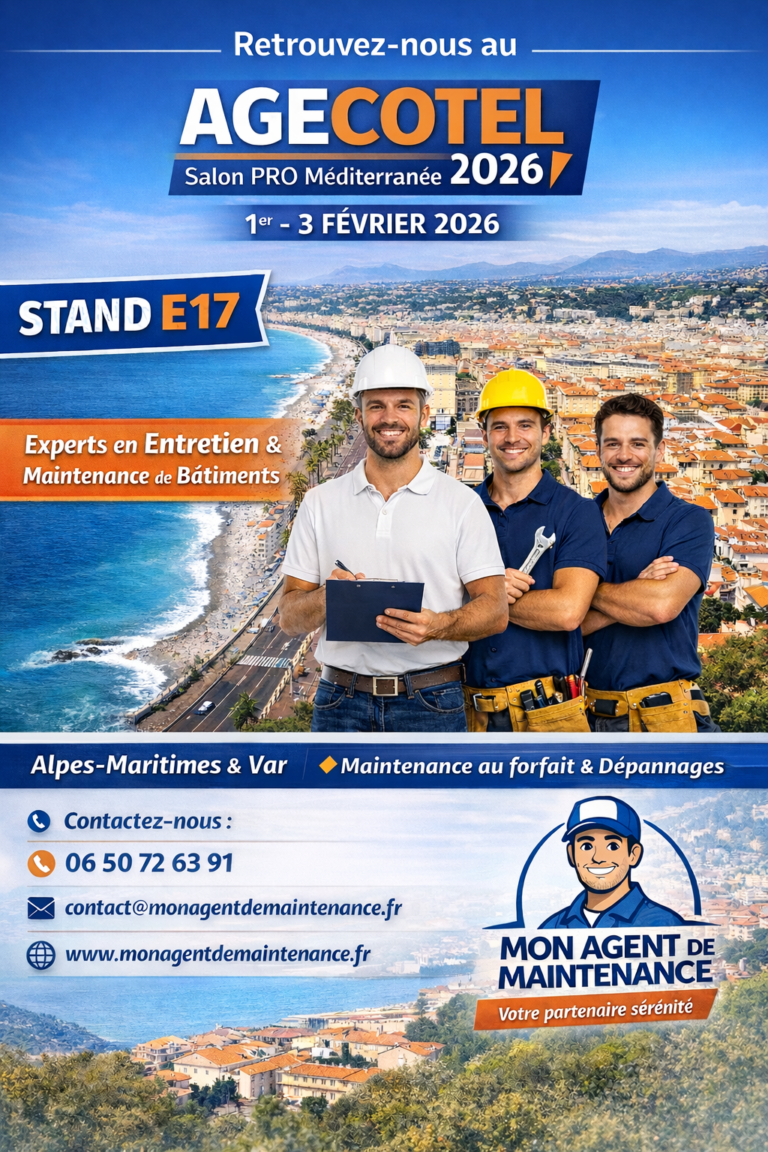 Équipe Mon Agent de Maintenance au salon AGECOTEL 2026 à Nice